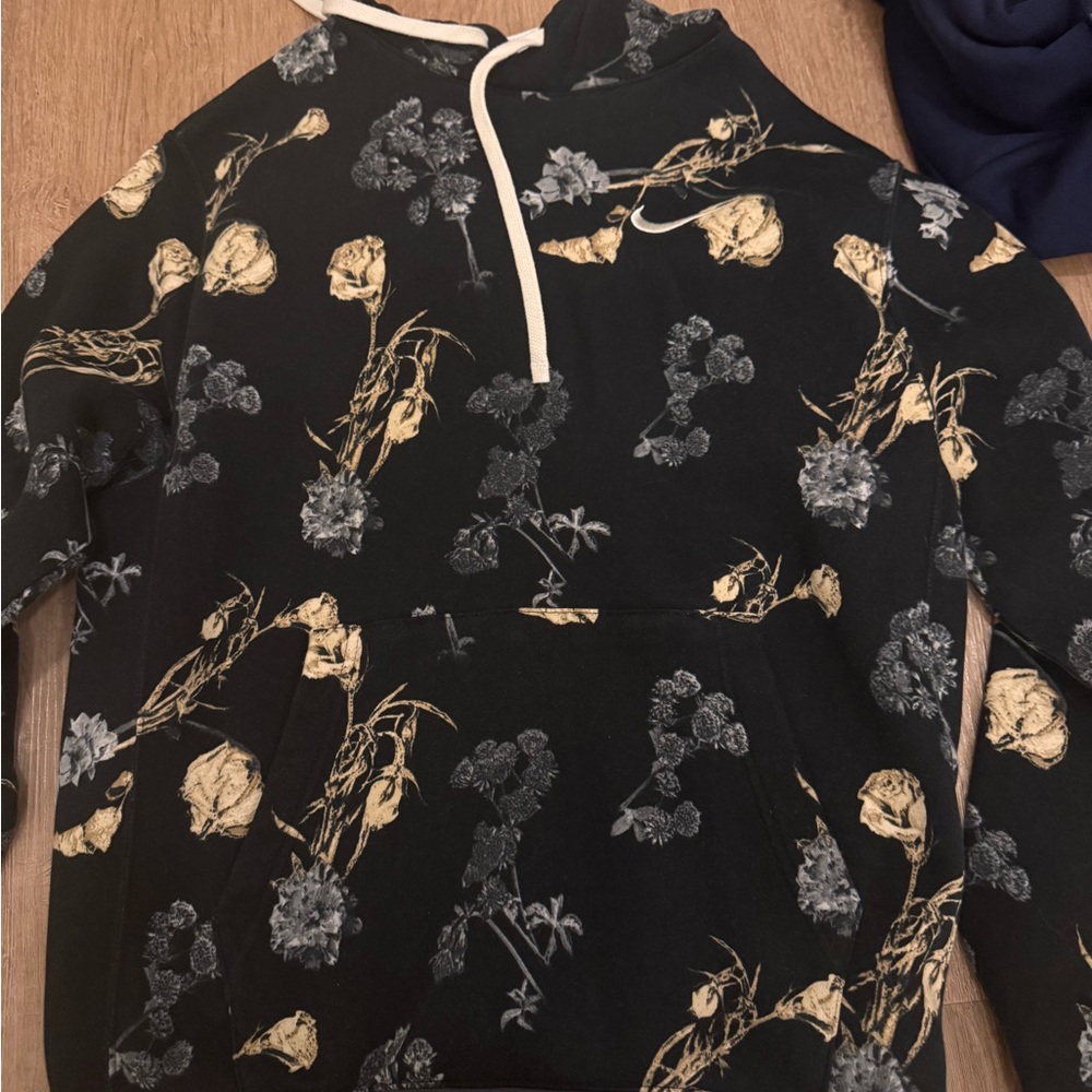 Nike Black Floral Hoodie
